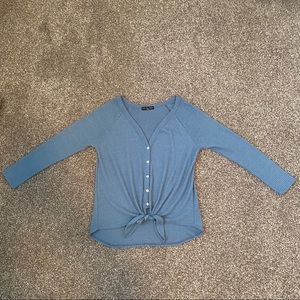 Kim & Cami Blue V-neck Sweater